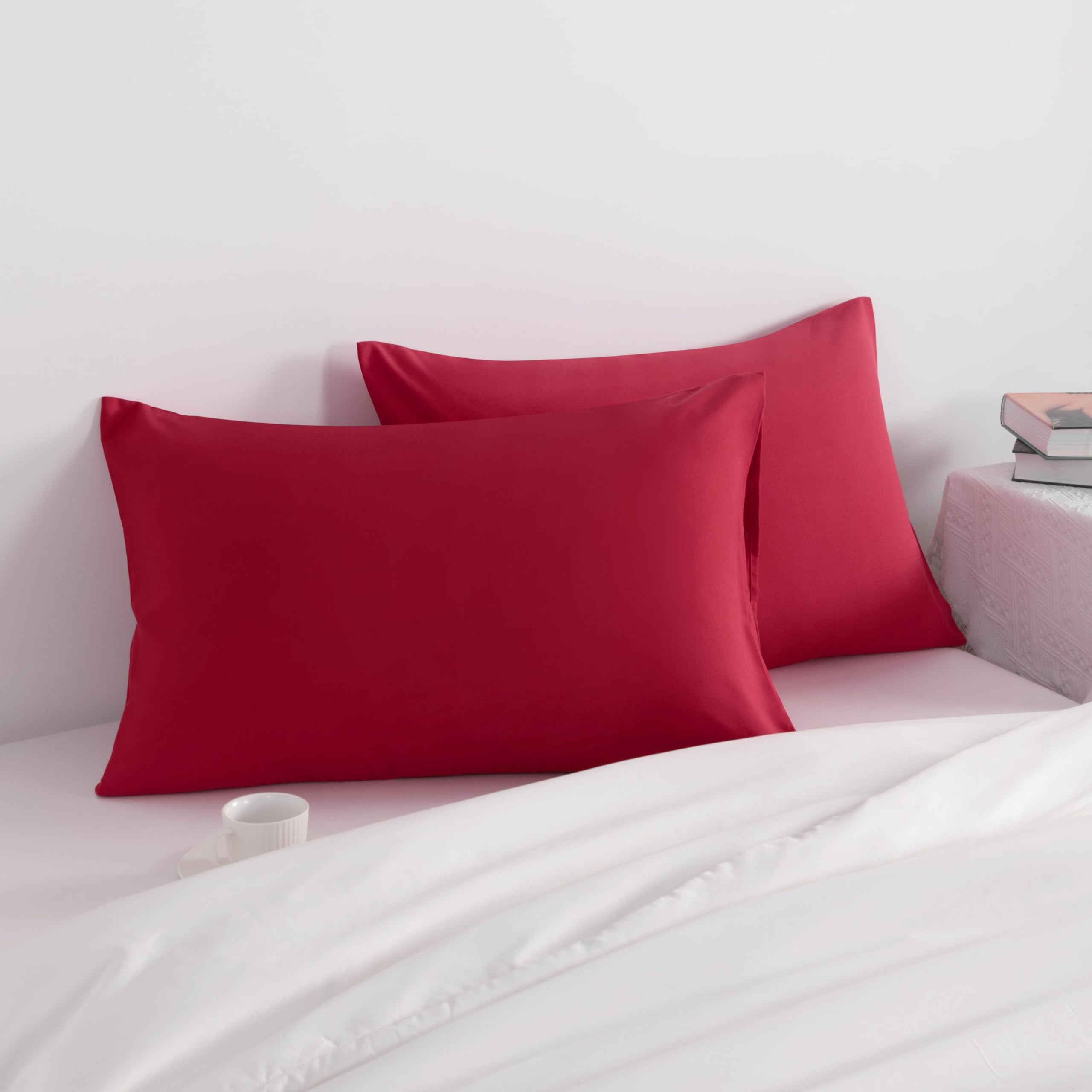 NTBAY 2-pack close-up microfiber texture for durable pillow covers