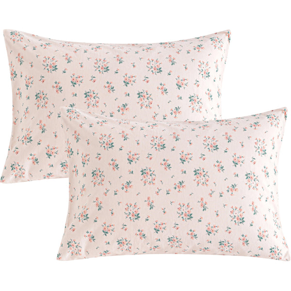 NTBAY toddler pillowcase 13x18 in pink floral with soft jersey cotton for gentle sleep.