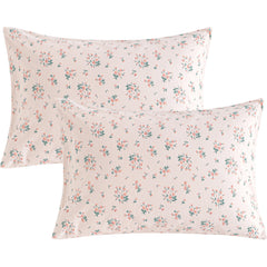 NTBAY toddler pillowcase 13x18 in pink floral with soft jersey cotton for gentle sleep.