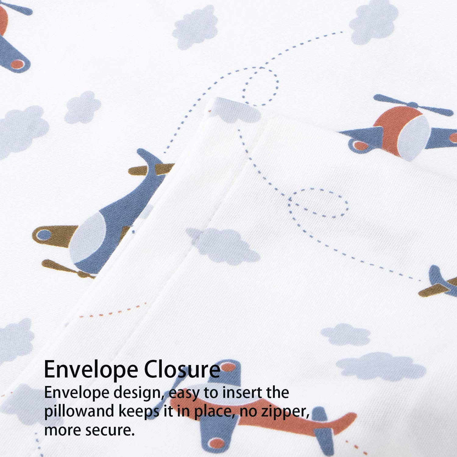 NTBAY envelope-closure pillowcase keeps pillows secure and mess-free at bedtime