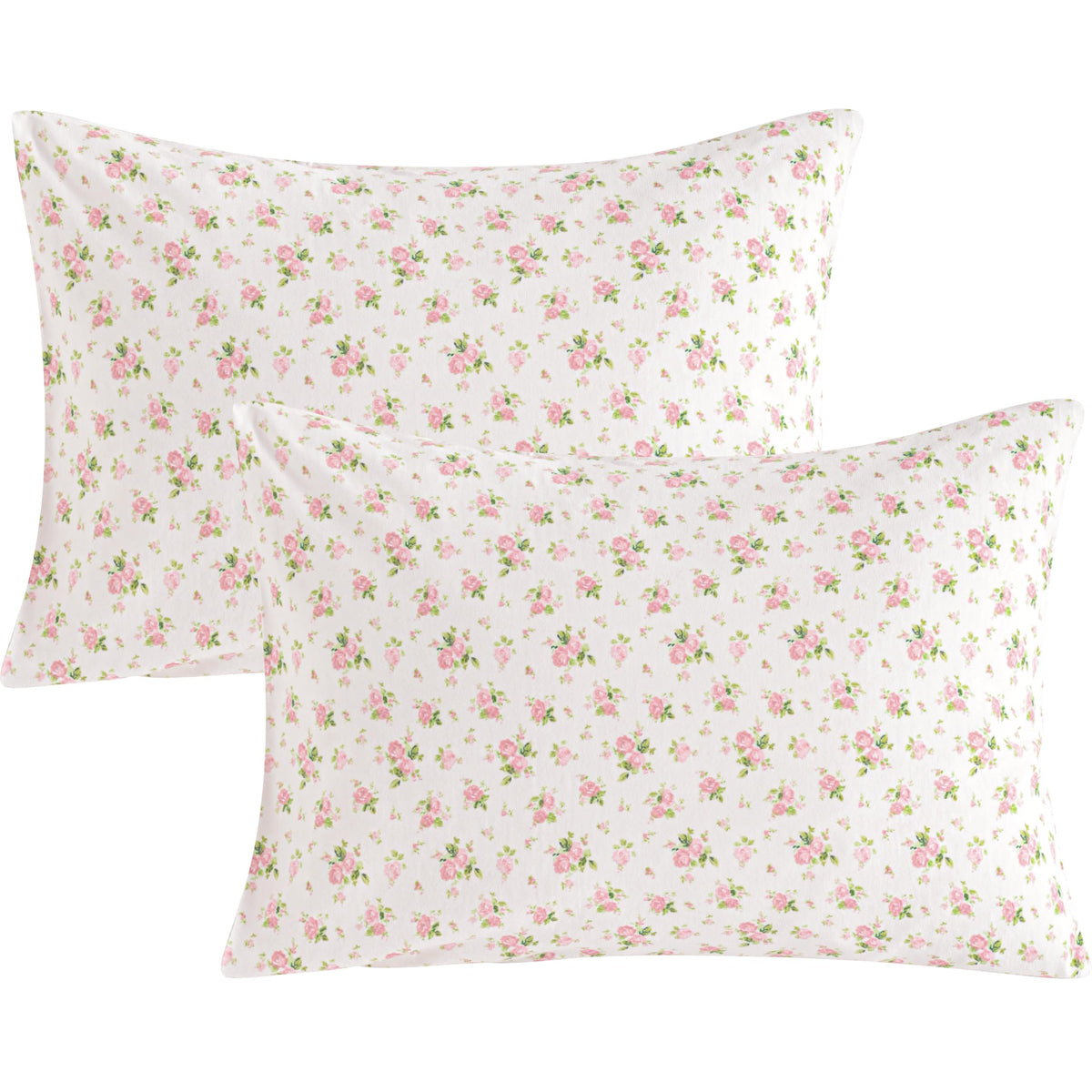 NTBAY toddler pillowcase pink floral stripes shows soft breathable cotton for comfy sleep