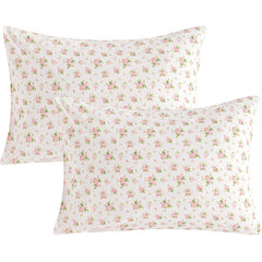 NTBAY toddler pillowcase pink floral stripes shows soft breathable cotton for comfy sleep