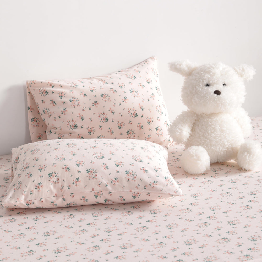 Close-up of NTBAY pillowcase texture showing breathable jersey cotton surface.