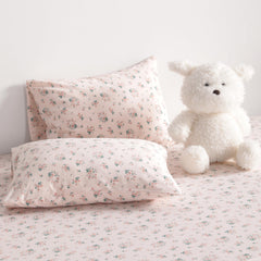 Close-up of NTBAY pillowcase texture showing breathable jersey cotton surface.