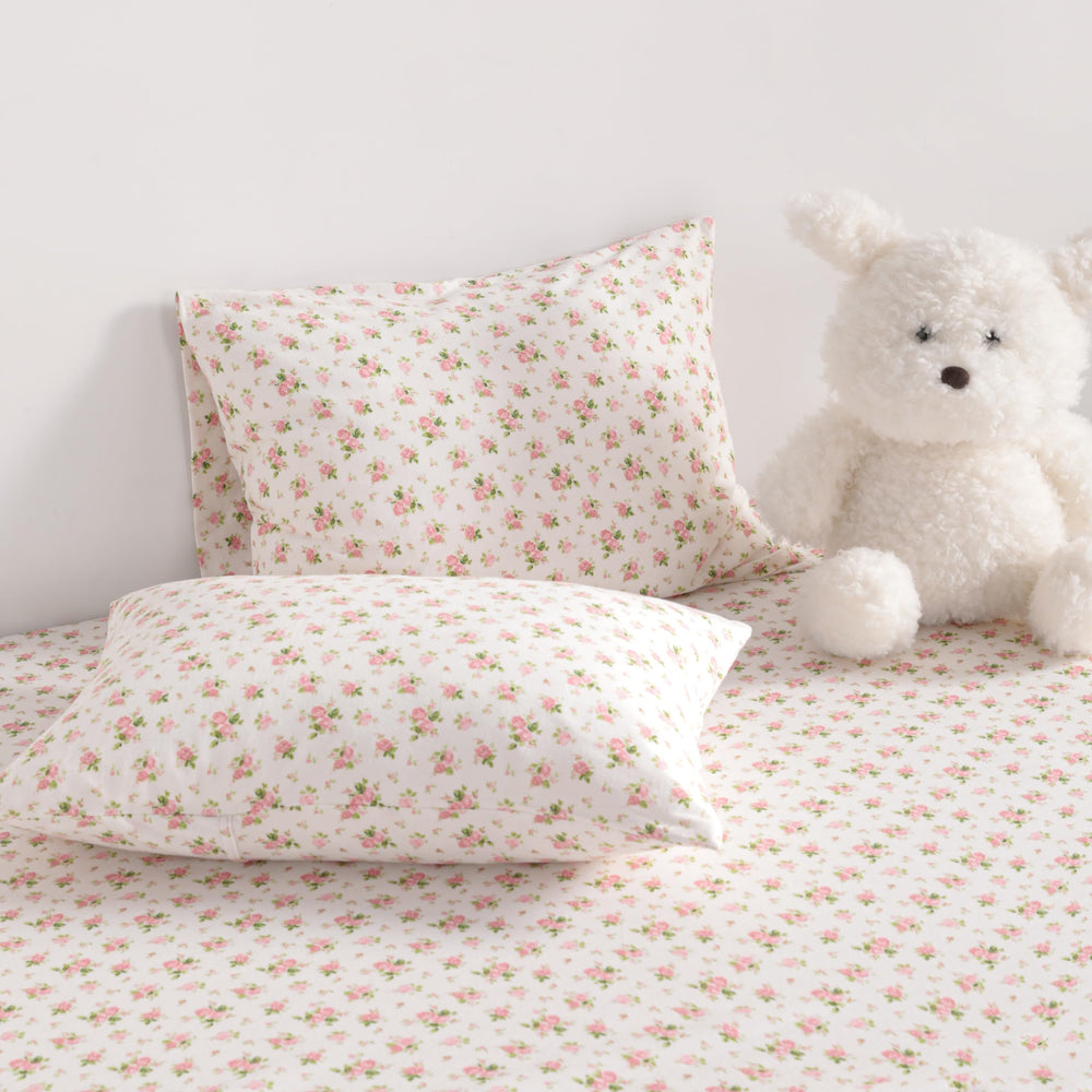 NTBAY toddler pillowcase white floral pattern offers clean look with breathable cotton