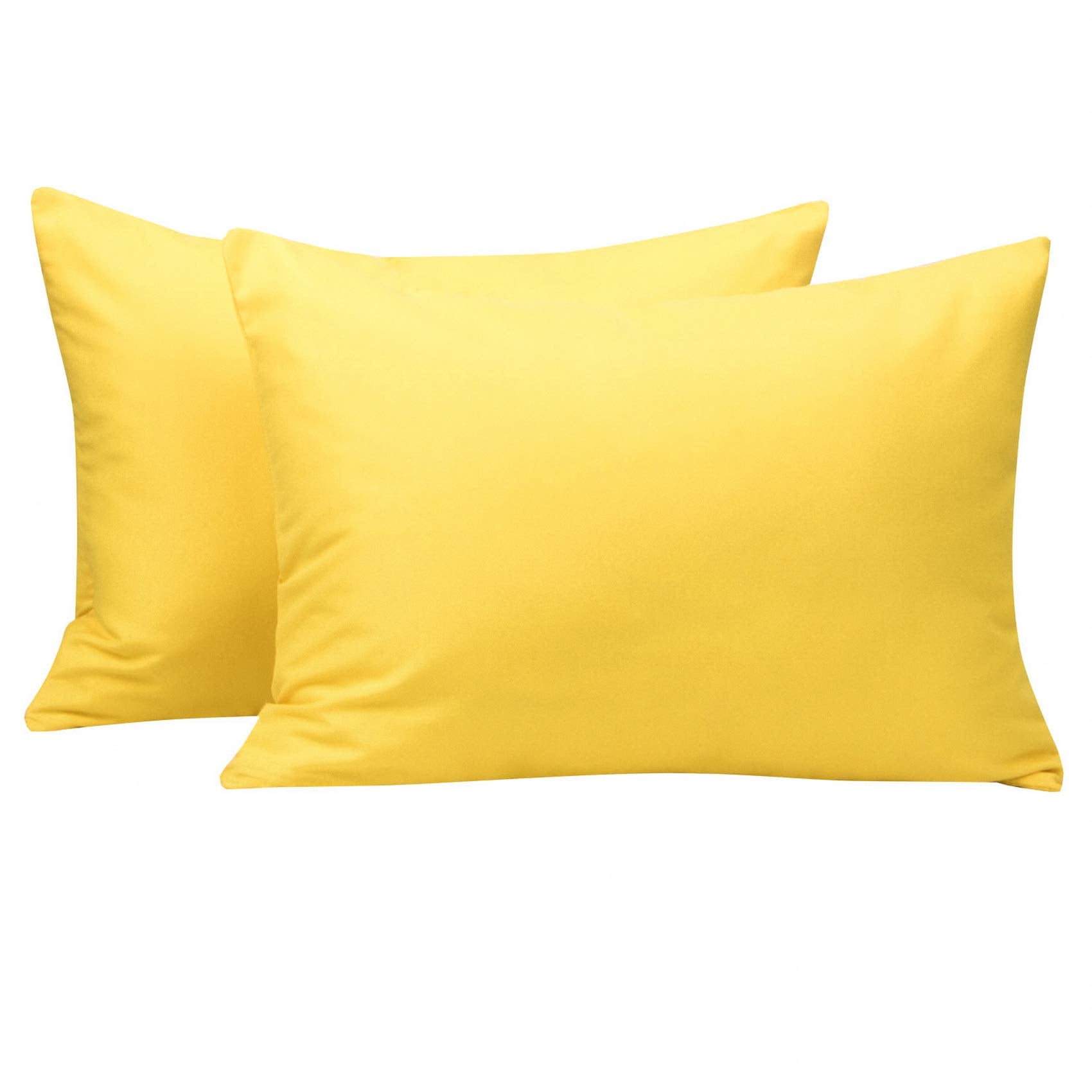 NTBAY zippered toddler pillowcase in yellow keeps pillows tidy and easy to remove.
