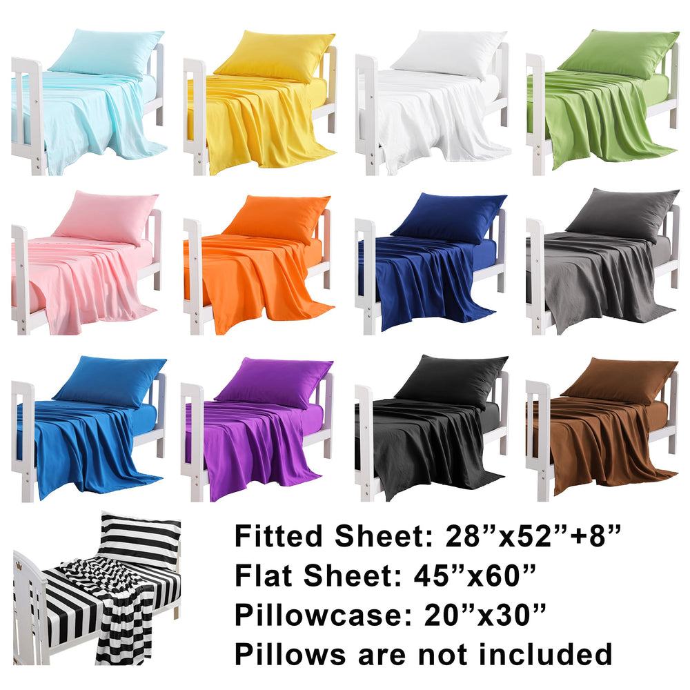 NTBAY fitted sheet on a standard crib mattress showing a snug fit.