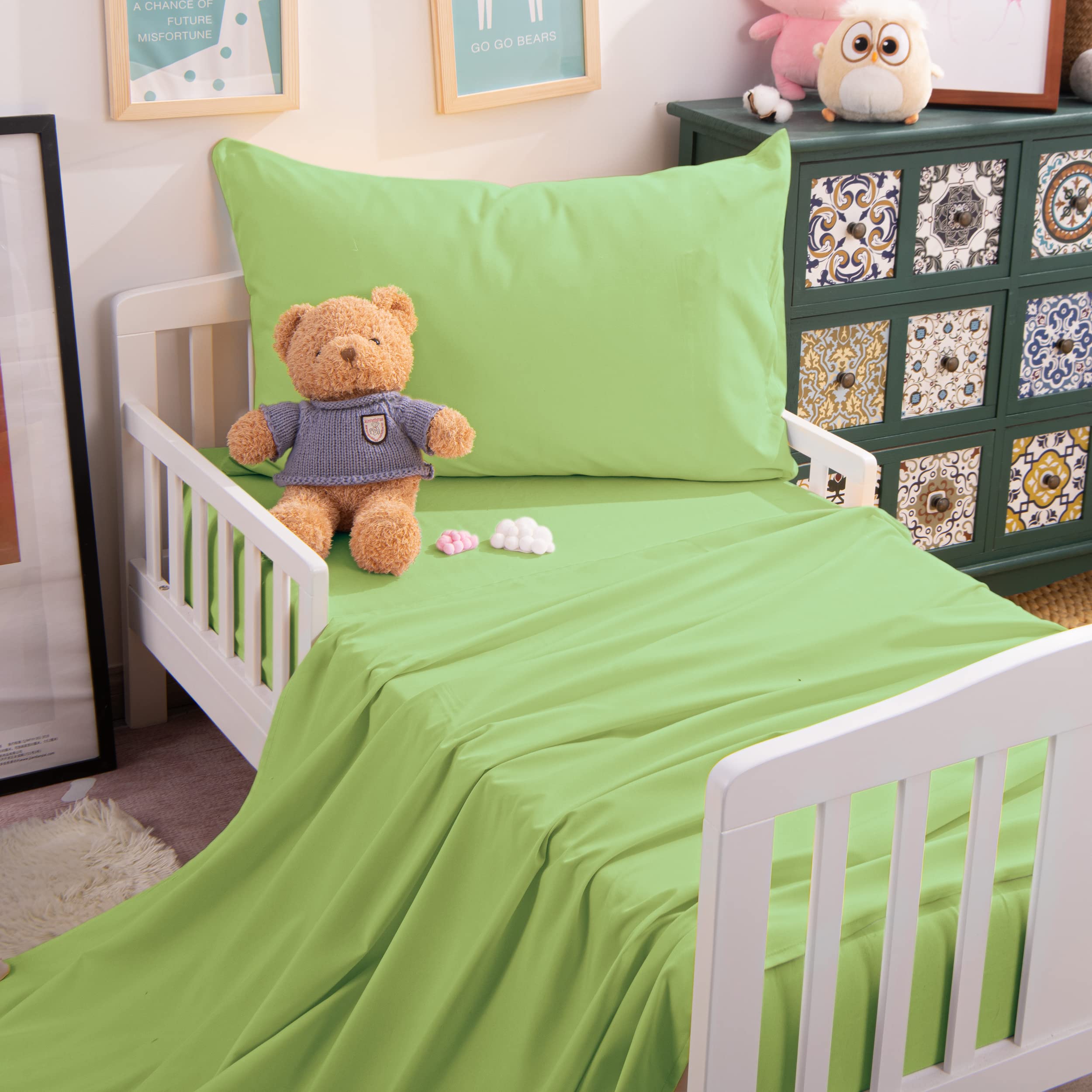 NTBAY green pillowcase provides soft, breathable comfort