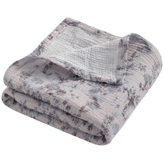 NTBAY two-layer muslin blanket front view, soft and breathable for newborns.