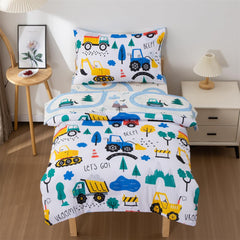 NTBED construction-vehicles comforter—soft and kid-friendly for imaginative play and cozy nights