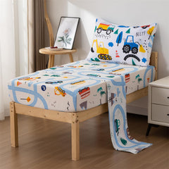 NTBED fitted sheet 28x52x8 stays securely in place on toddler bed