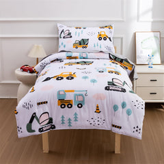 NTBED reversible comforter featuring construction vehicles for durable, all-season use.