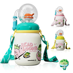 NTFWG Whale Fountain Tumbler 18oz with spray top for playful hydration at school.