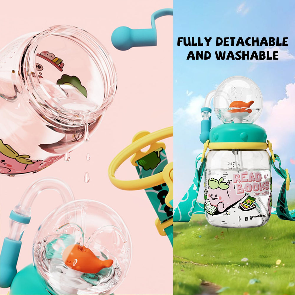 NTFWG Whale Fountain Tumbler adjustable strap enables hands-free carrying.