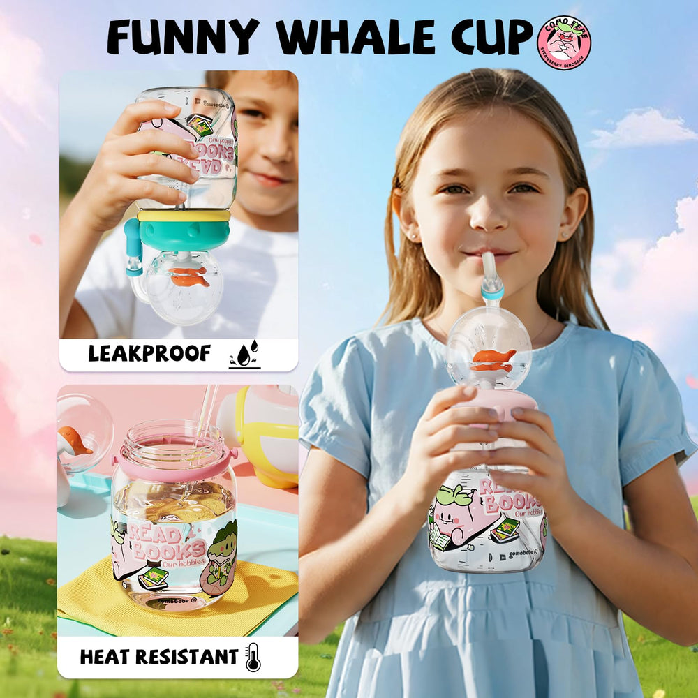 NTFWG Whale Fountain Tumbler wide-mouth easy-clean design for quick refills.