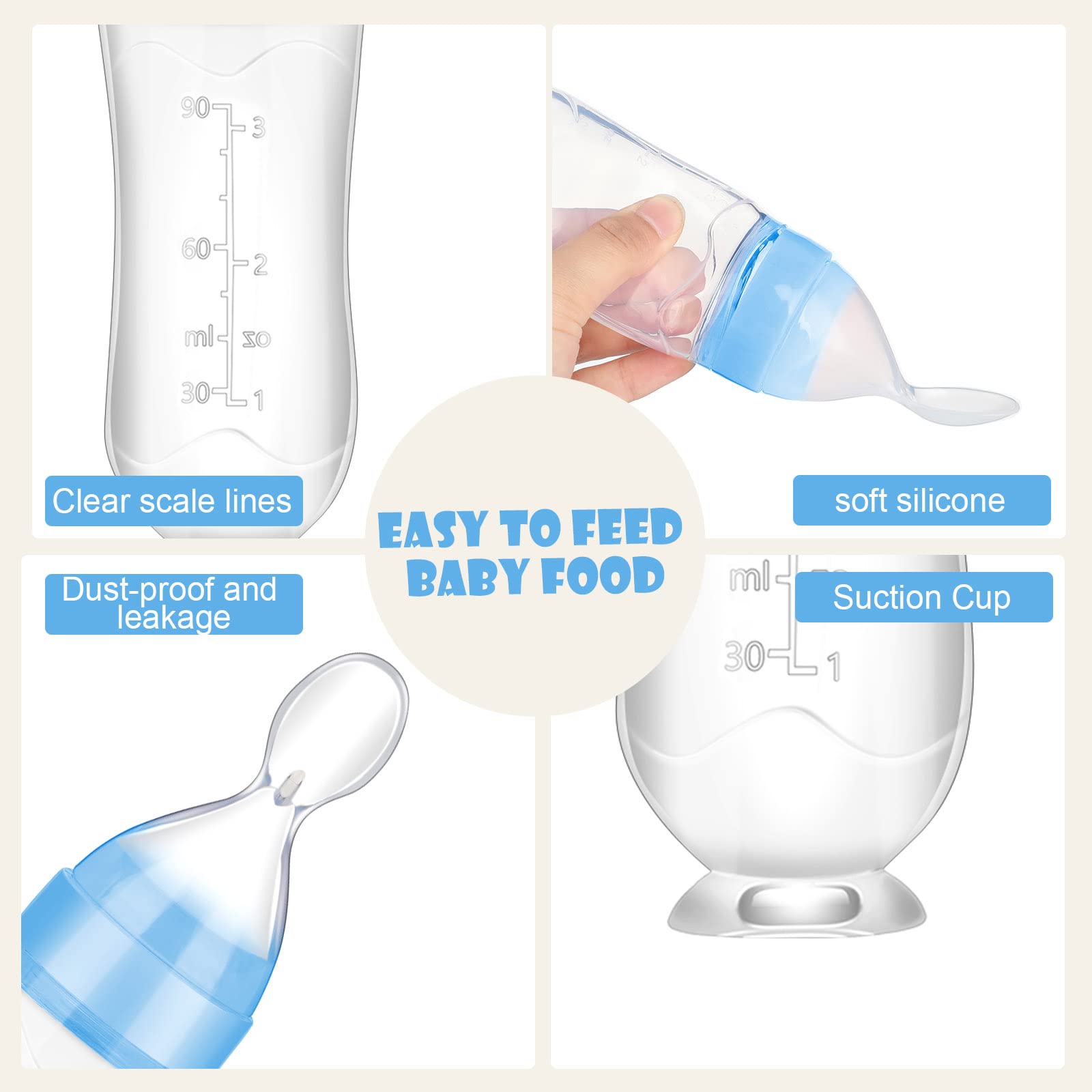 Nuanchu feeder with suction cup stabilizes feeding on any surface.