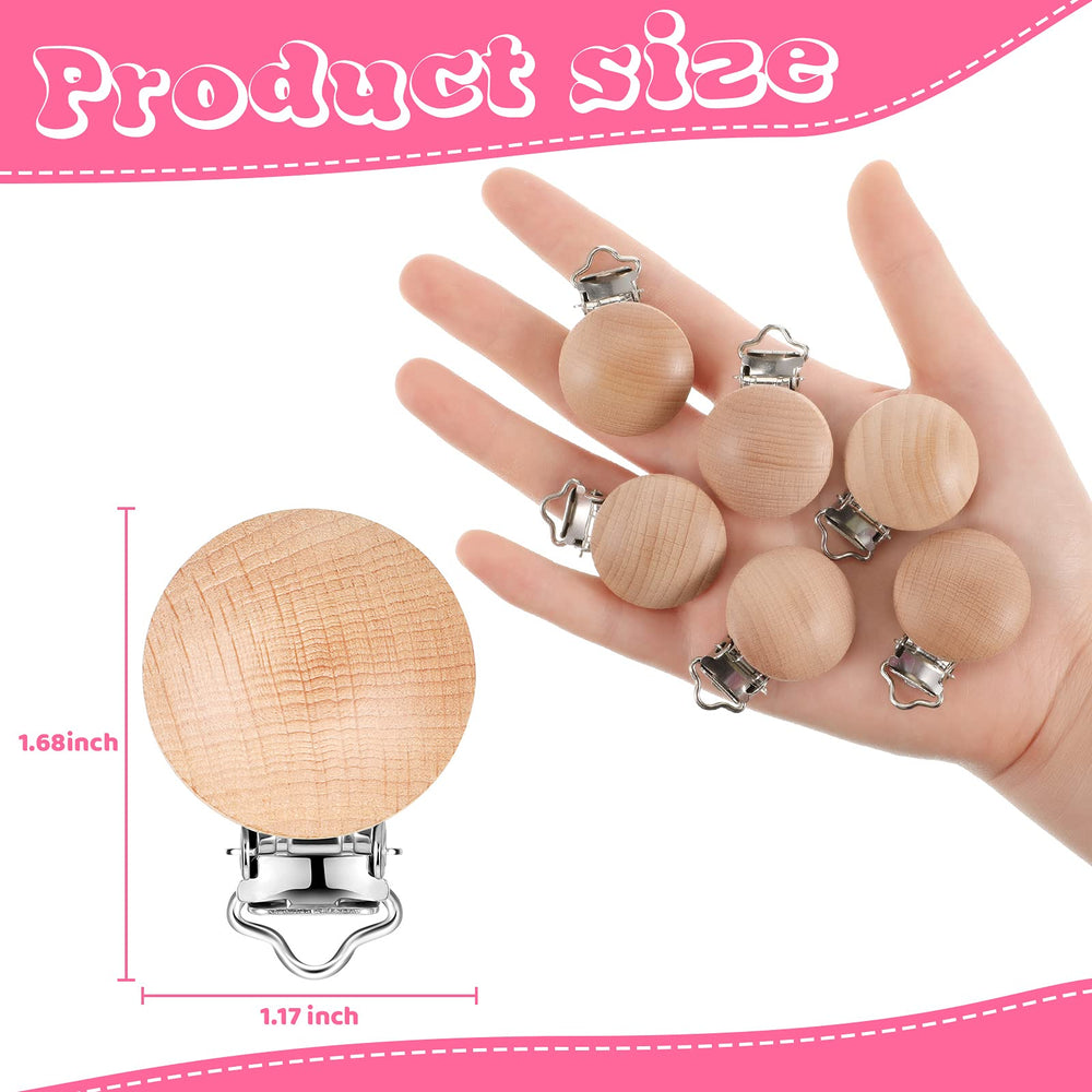Nuanchu pacifier clips with metal screws for secure attachment