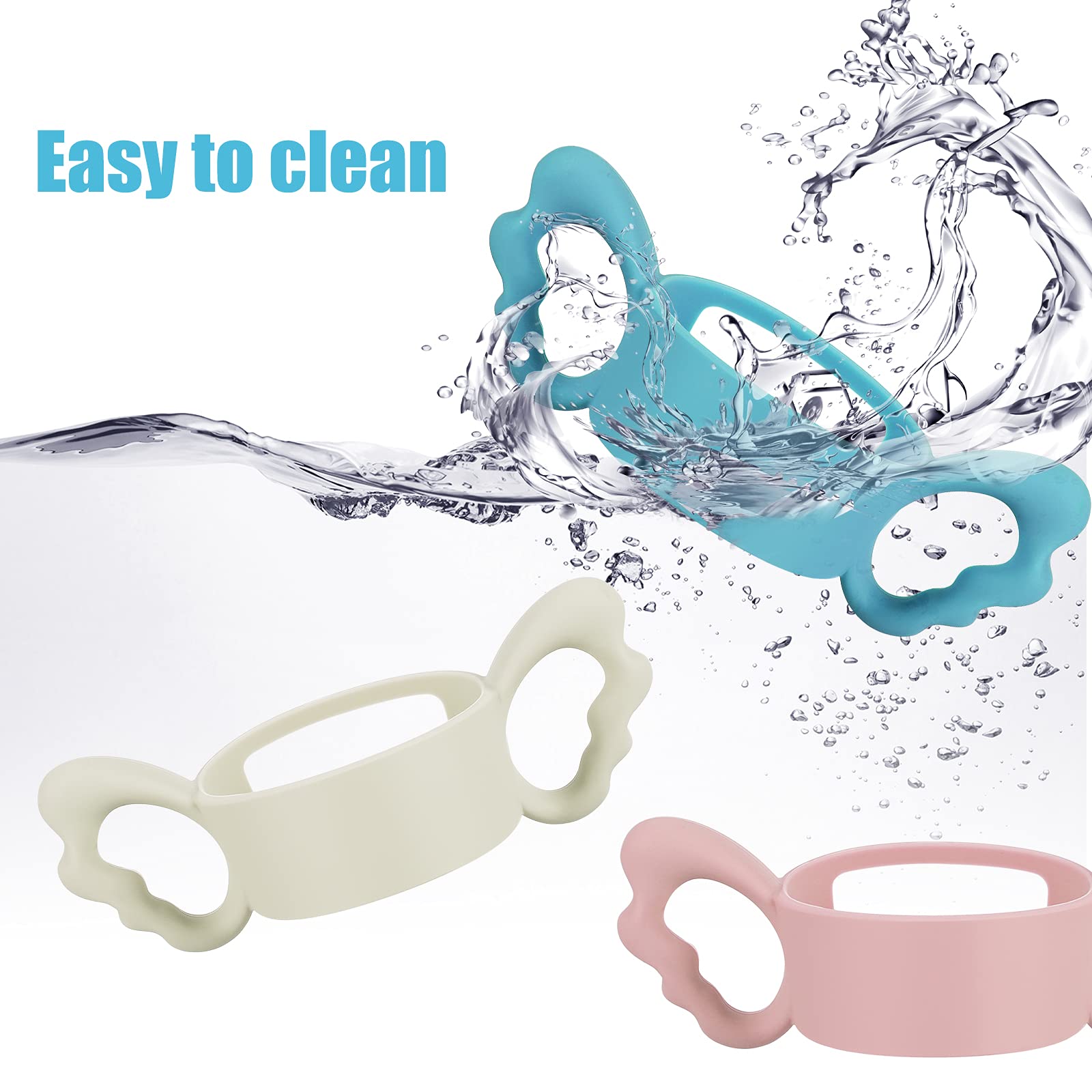 Nuanchu easy-grip holder for confident, controlled bottle feeding by small hands