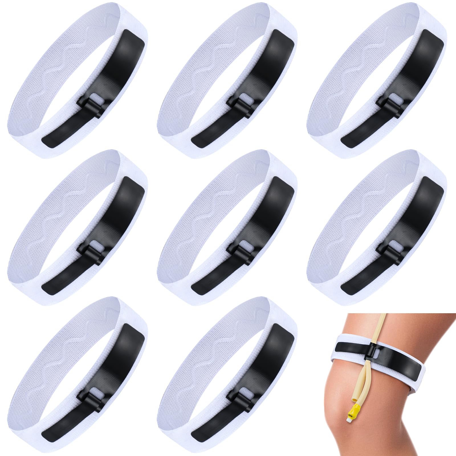 Nuanchu catheter leg strap set with non-slip stabilization for secure drainage.