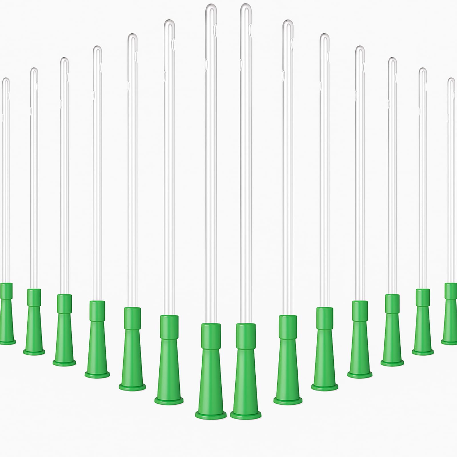 Nuanchu enema tubes 200pcs clear, individually packaged for clean storage.