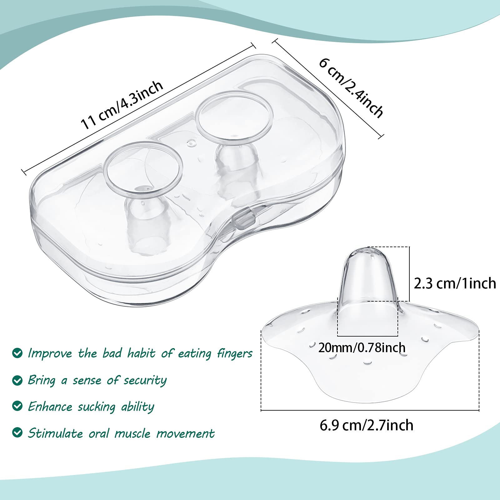 Nuanchu curve-fit design nipple shield supports secure latch