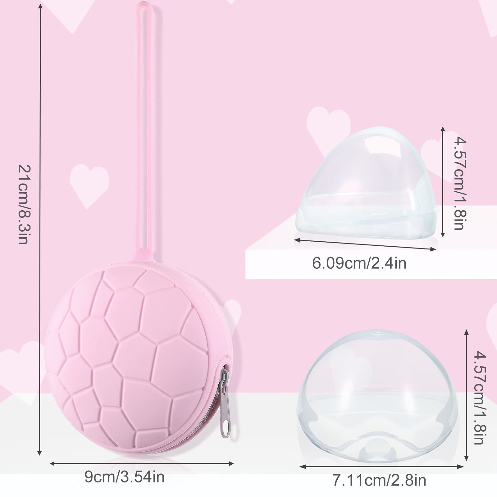 Nuanchu pink silicone pacifier holder case keeps pacifiers ready and dust-free.