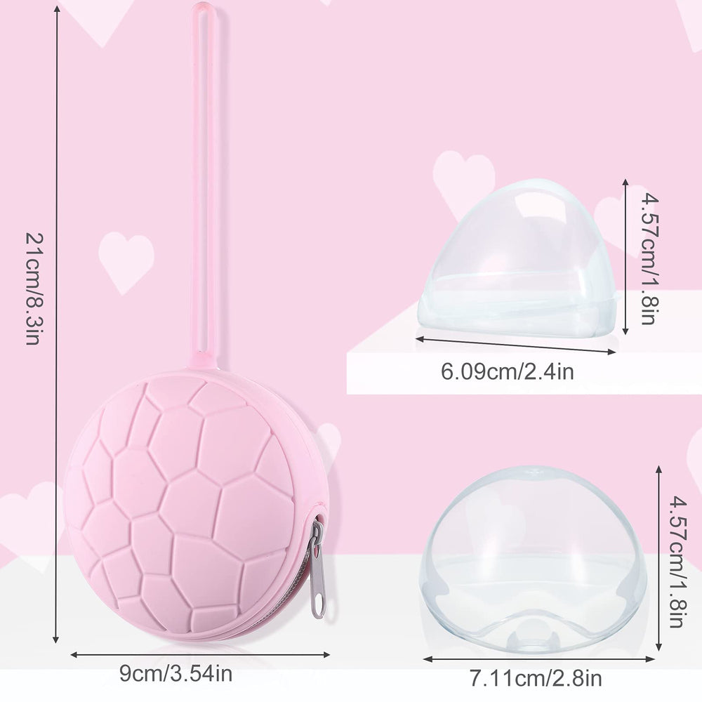 Nuanchu pink silicone pacifier holder case keeps pacifiers ready and dust-free.