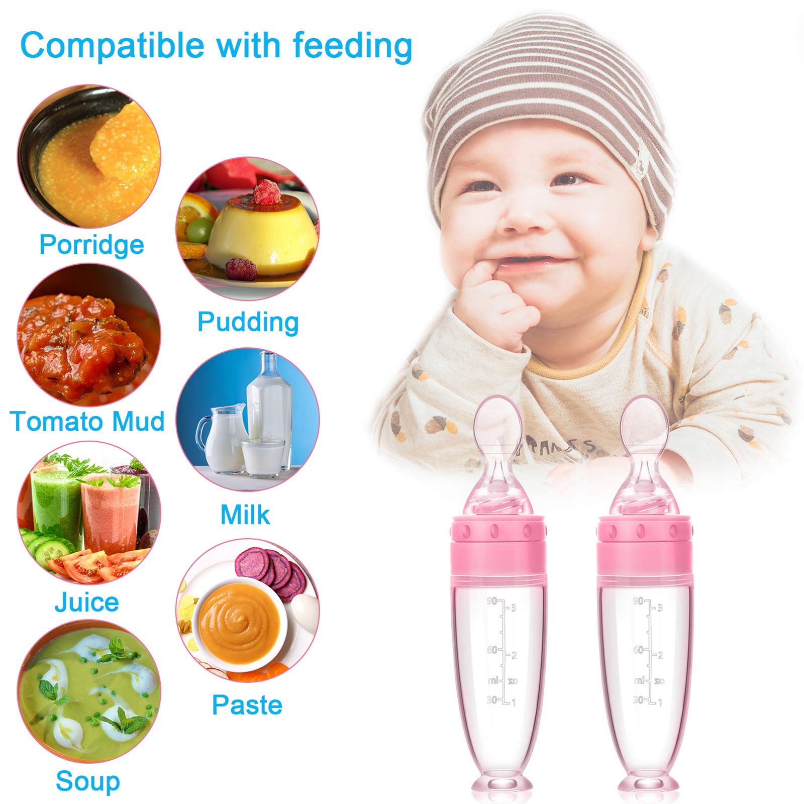 Nuanchu silicone feeder with sealing cover keeps food fresh during outings.