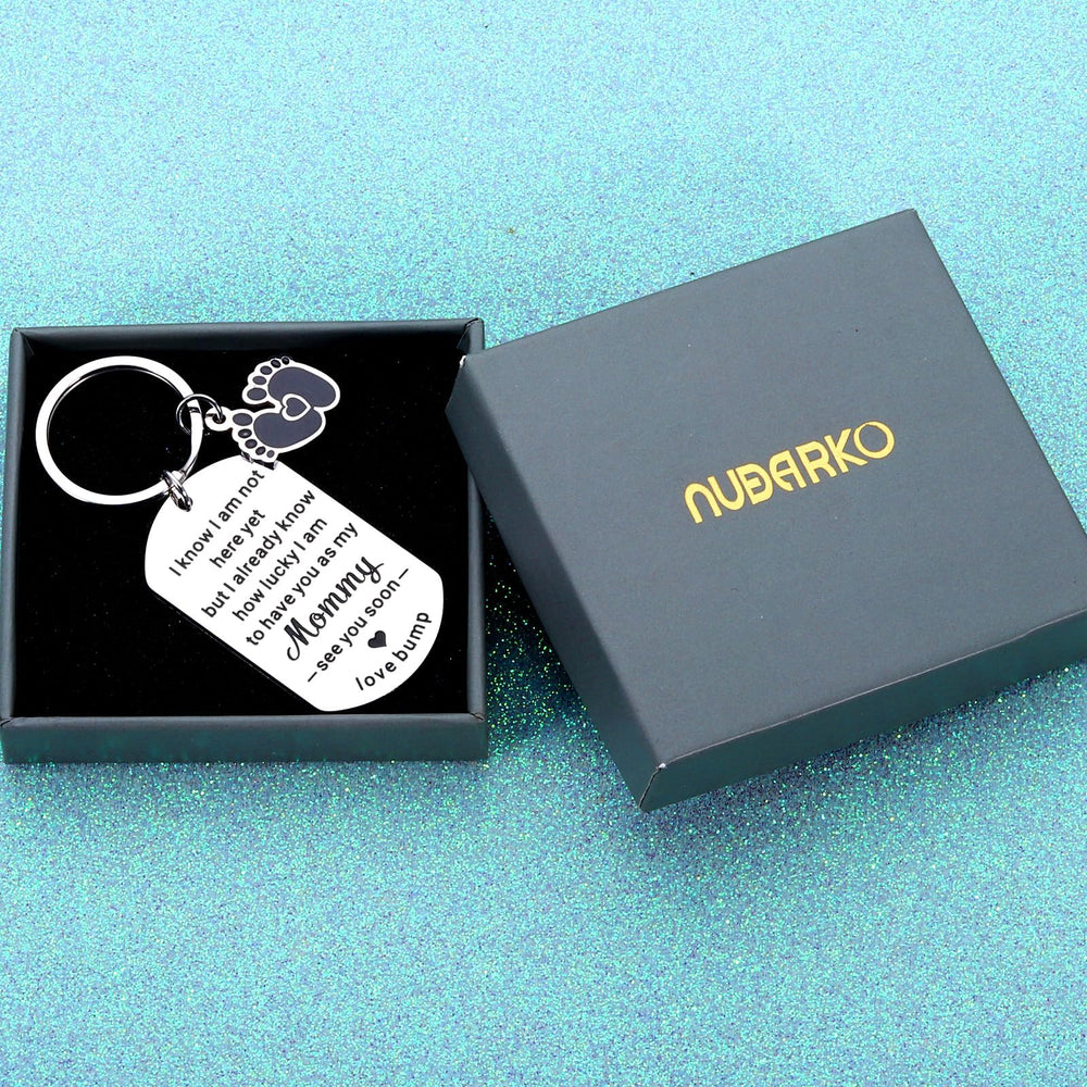 NUBARKO stainless steel engraved keychain, durable and hypoallergenic.