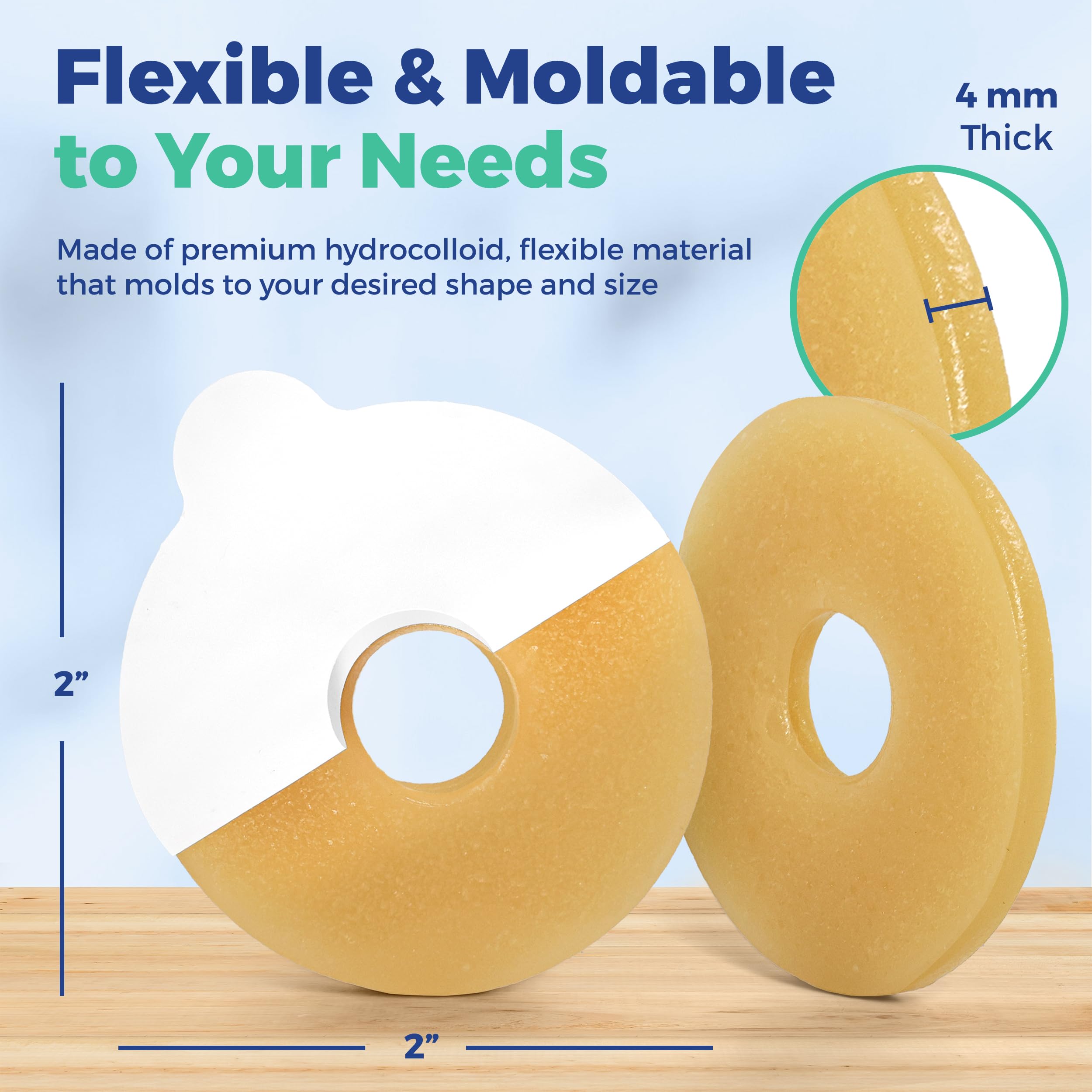 NuBliss barrier ring compatible with colostomy, ileostomy, and urostomy bags