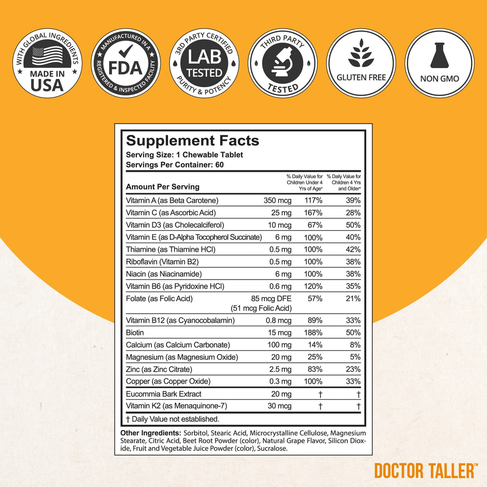 NuBest Doctor Taller Kids bottle cap and seal indicating freshness and safety.