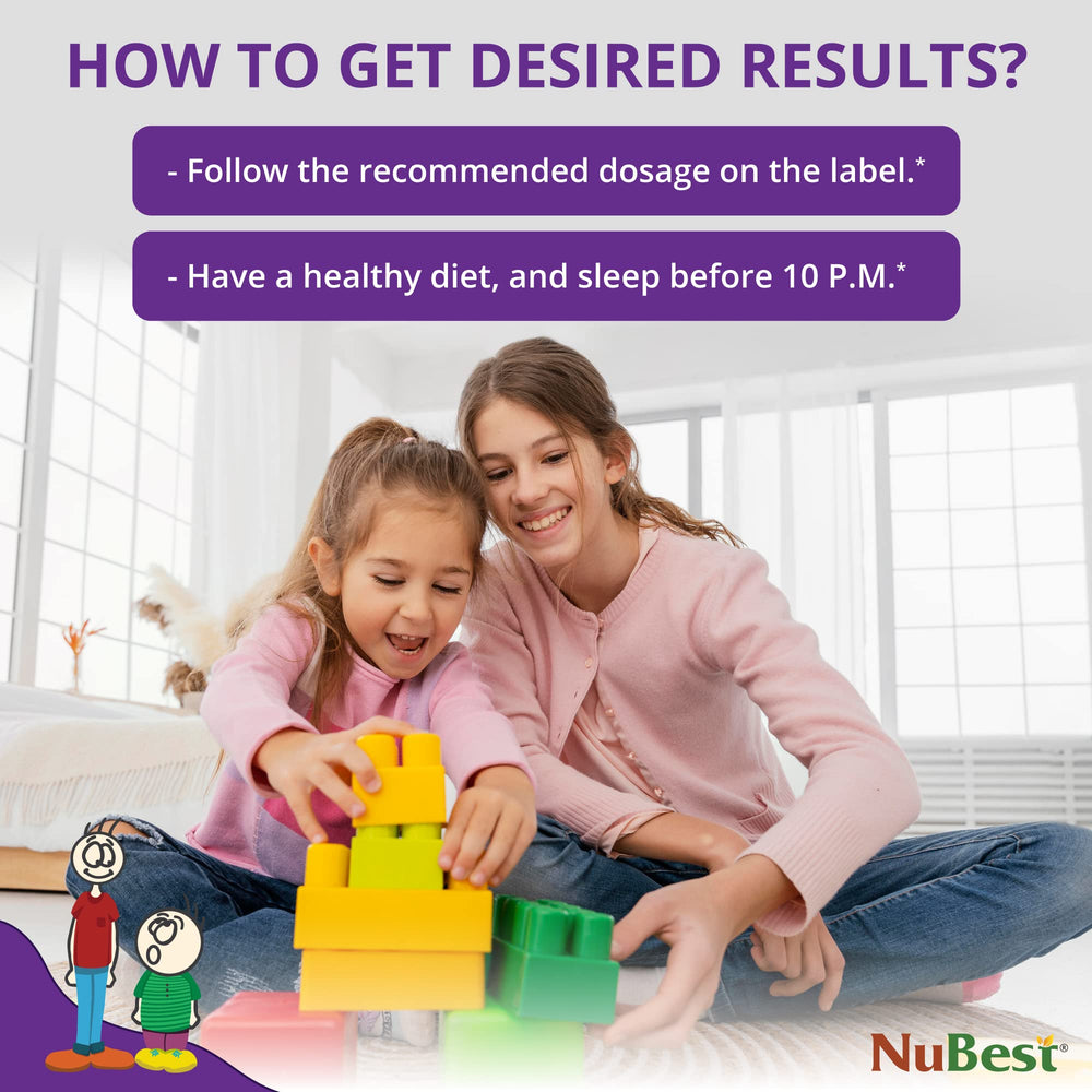 NuBest Tall Kids cGMP certified badge highlights manufacturing standards