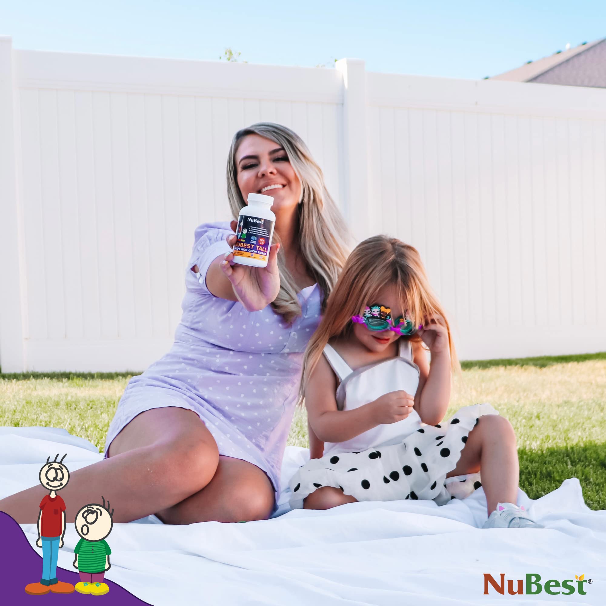 NuBest Tall Kids one-month supply with 60 chewables for convenience