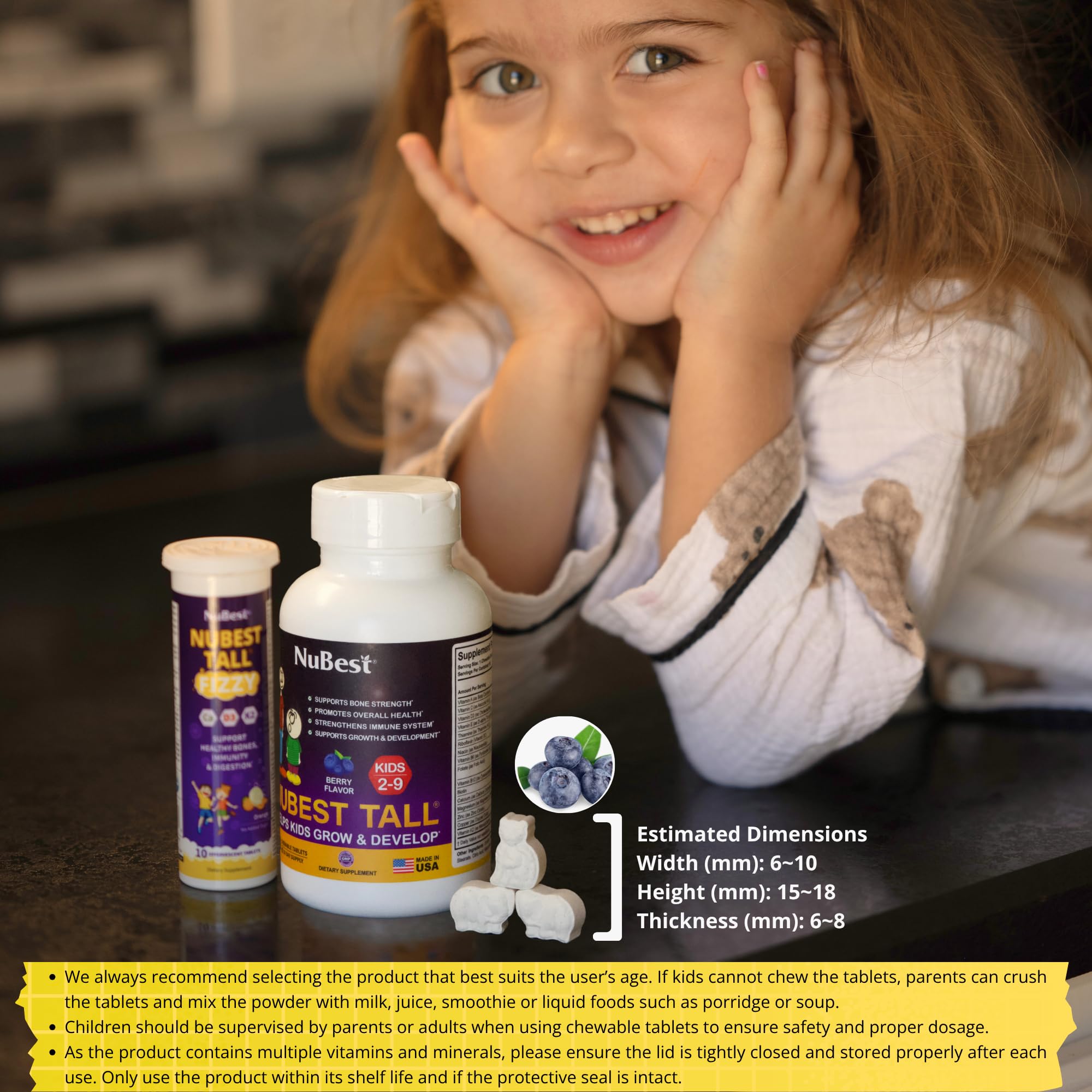 NuBest Tall Kids USA-made production and packaging quality emphasis