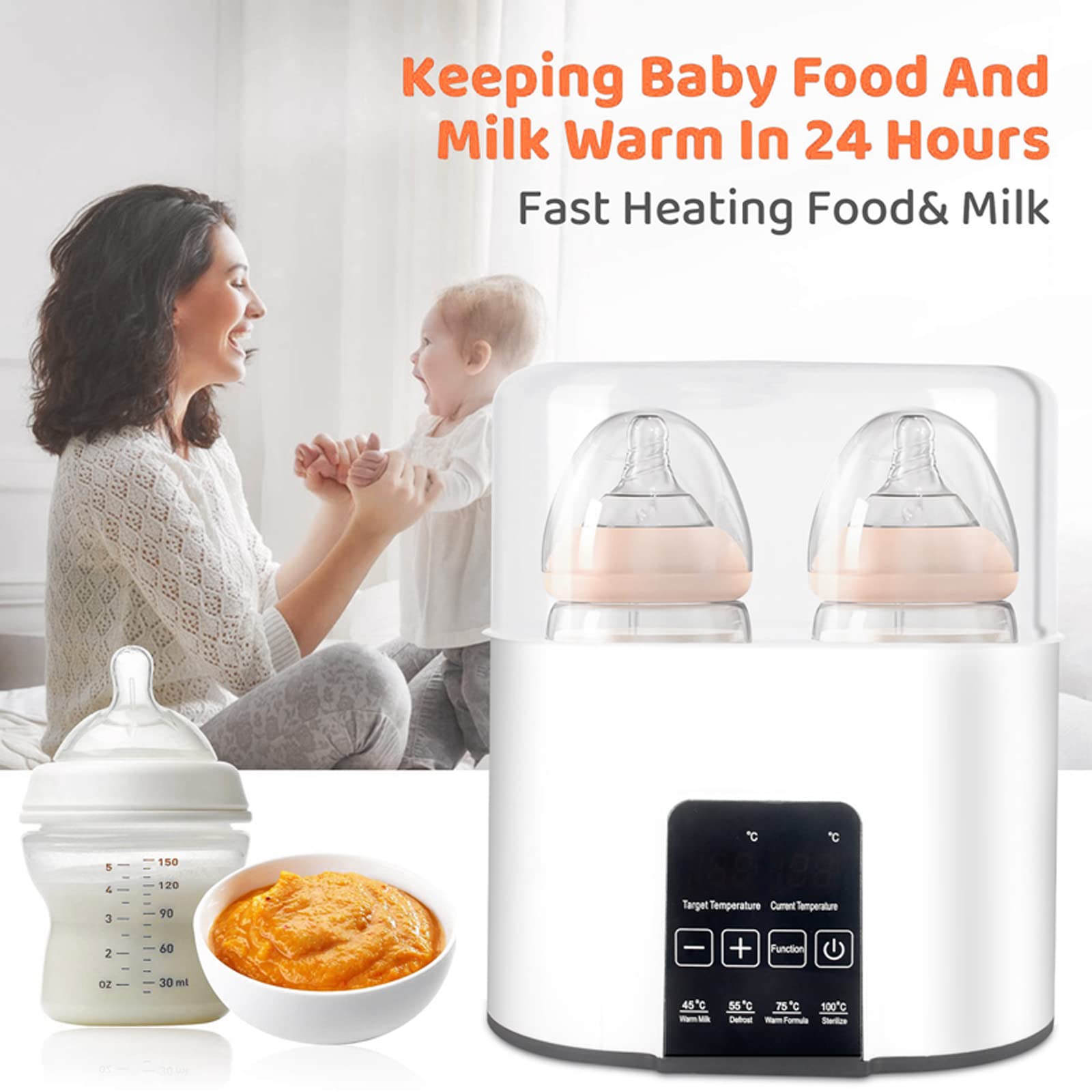 nubite compatible with wide-mouth and angled bottles for twins.