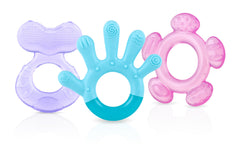 Nuby 3-step teether for front teeth soothes gums and promotes comfort