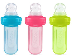 Nuby EZ Squee-Z silicone bottle pour for controlled puree feeding