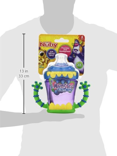 Nuby iMonster character cup adds playful imagination to daily routines.