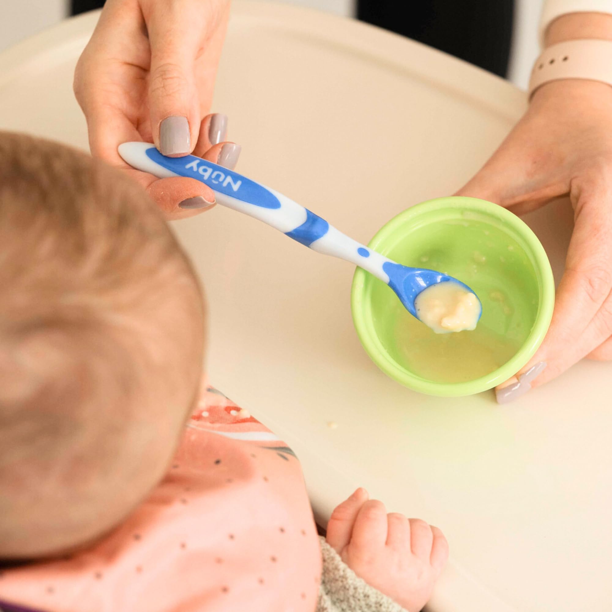 Nuby long-handled spoons reach jars and pots with ease.
