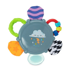 Nuby Look-at-Me Teether textures image alt showing varied surfaces for teething relief