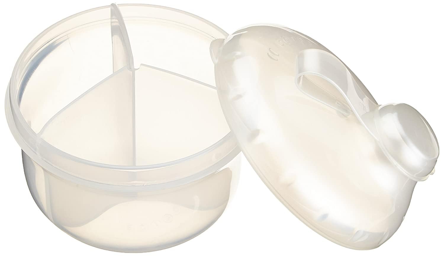 Nuby travel-friendly dispenser fits in bags for on-the-go use.