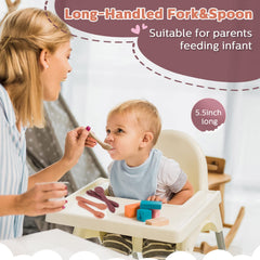 Nuenen baby self-feeding handles aid small hands.