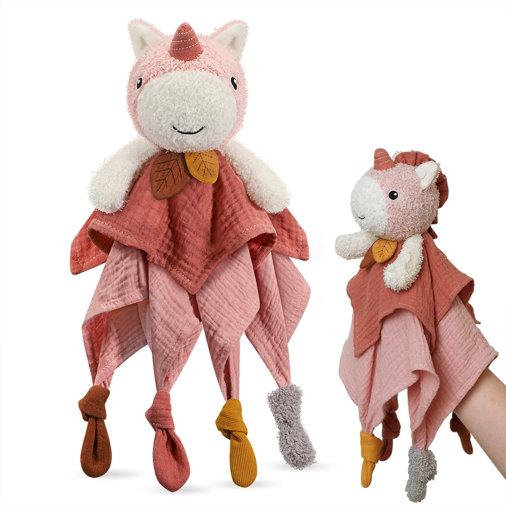Nueplay Unicorn Lovey blanket softly textured for newborn comfort and attachment
