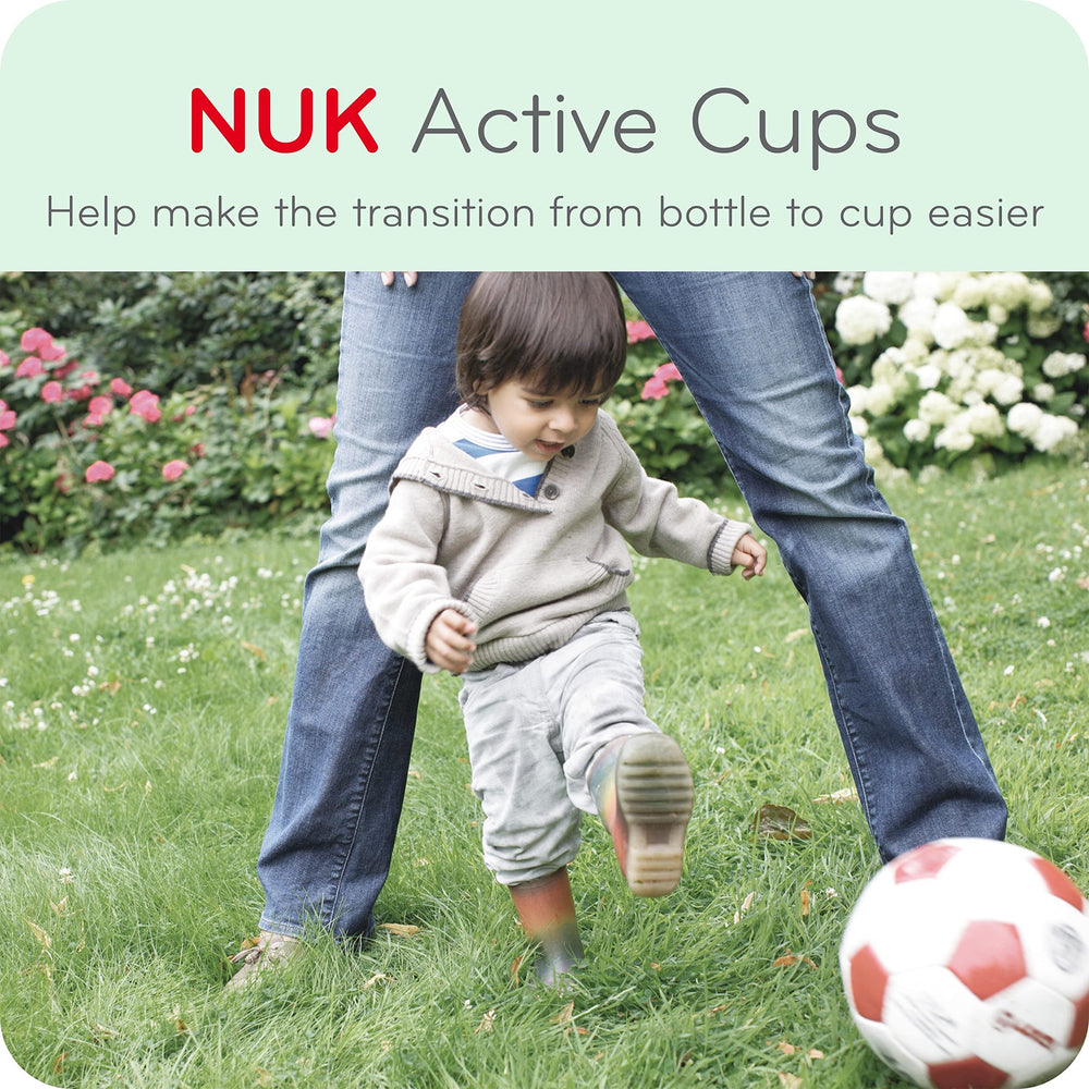 NUK Active bite-resistant spout endures toddler teeth during drinks.
