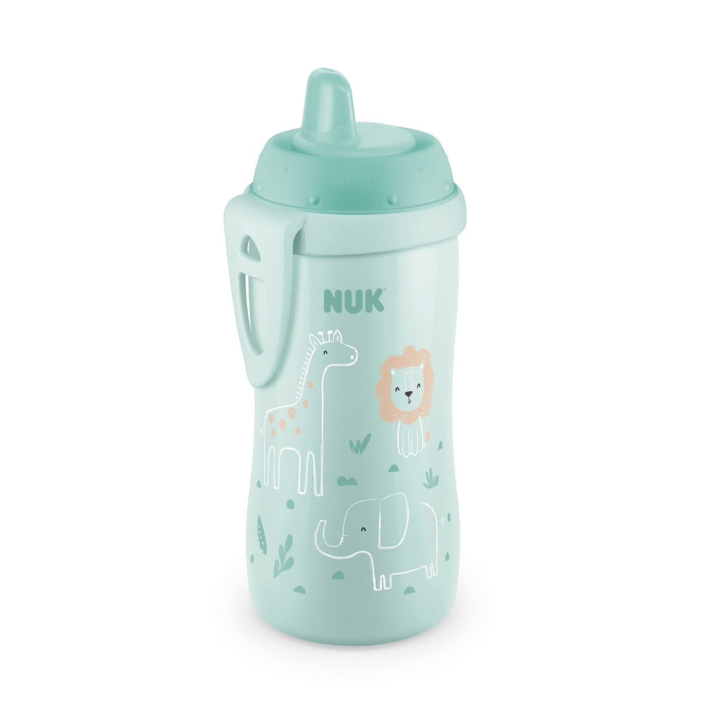 NUK Active hard spout sippy cup with clip for on-the-go sipping.