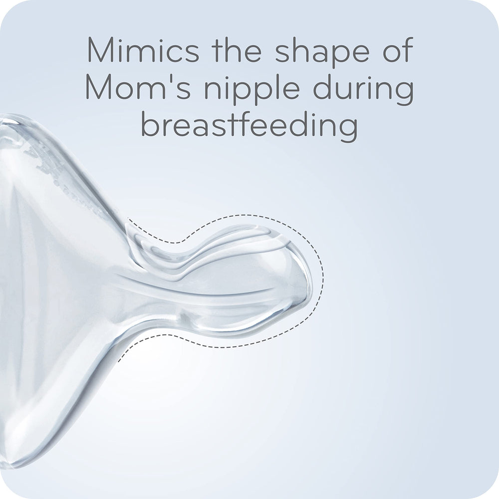NUK BPA-free, dishwasher-safe bottles for top-rack cleaning.