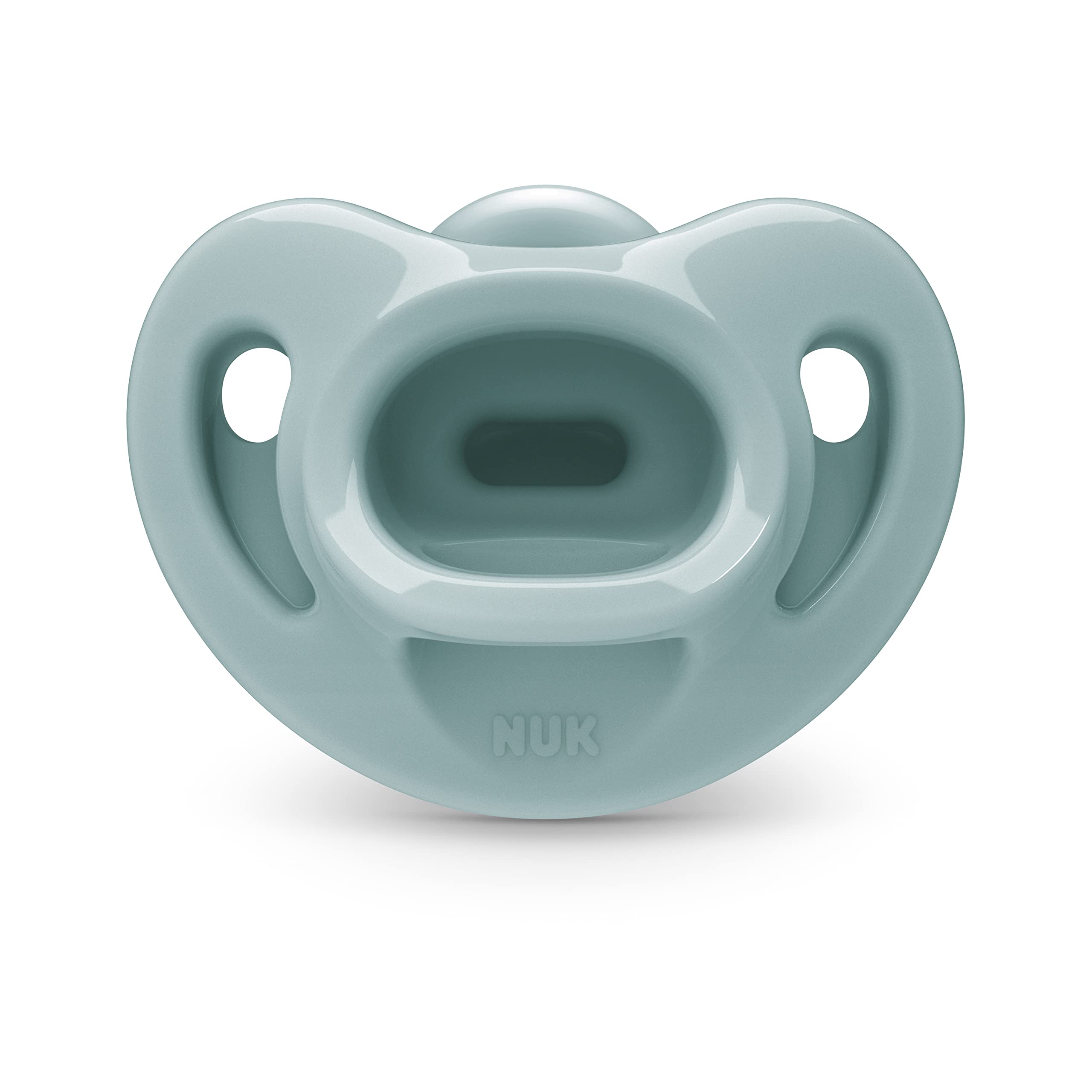 NUK Comfy Pacifier orthodontic-nipple supports natural oral positioning.
