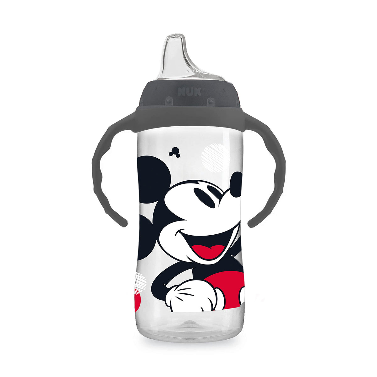 NUK Disney Large Learner Cup Mickey close-up showing kid-friendly grip for easy drinking