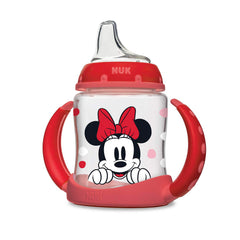 NUK Disney Minnie Learner Cup spill-proof design supports gentle transitions.