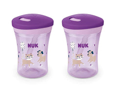 NUK Evolution Straw Cup twist close lid keeps straw clean and leak free during outings